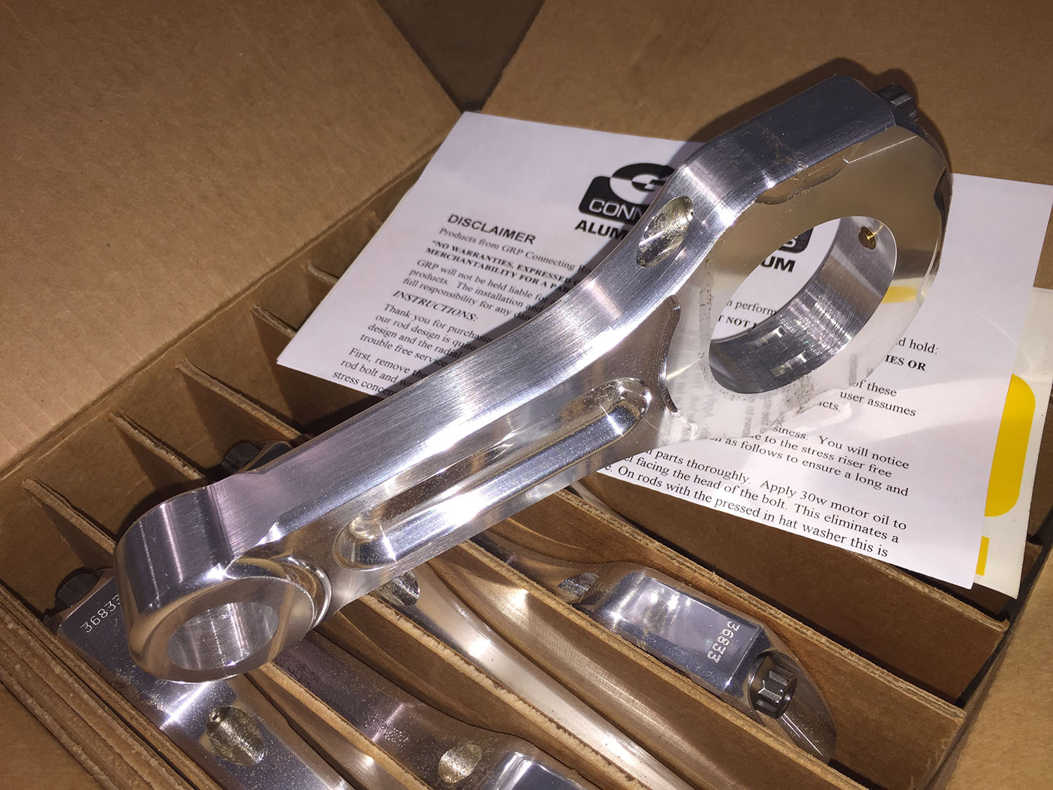 GRP 5500PRO Connecting Rods, 6.580 length 2.225 Bore .990 x 1.150 Pin