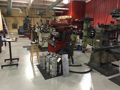 Custom machine shop at Butler Performance
