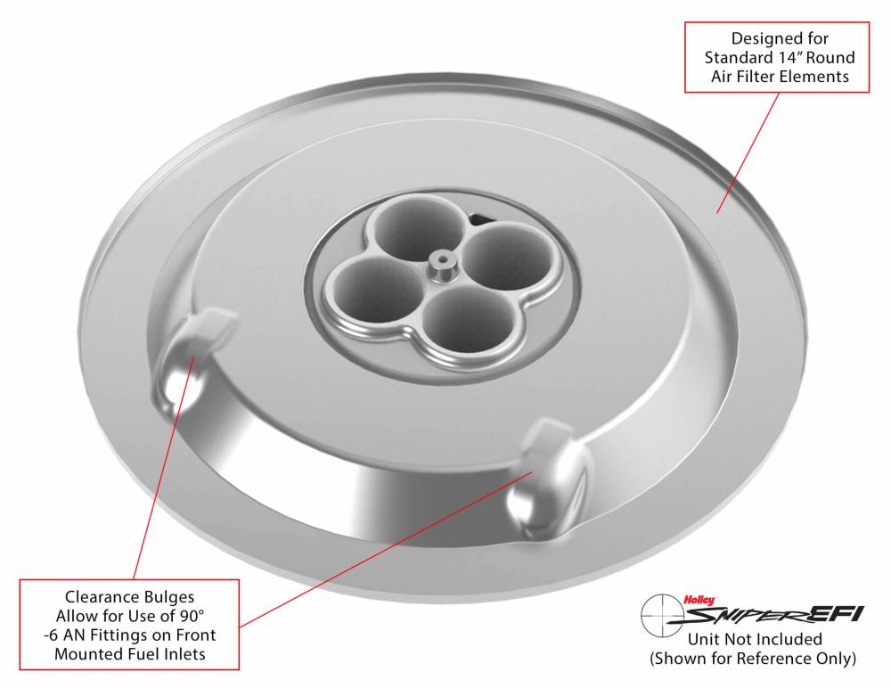 Sniper EFI Air Cleaner Kit with Drop Base- Chrome