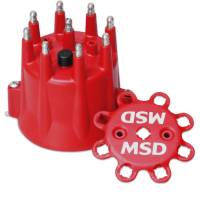 MSD Performance - MSD/GM Distributor Cap - HEI Terminals, Red  for 8528 and 8563 Distributor