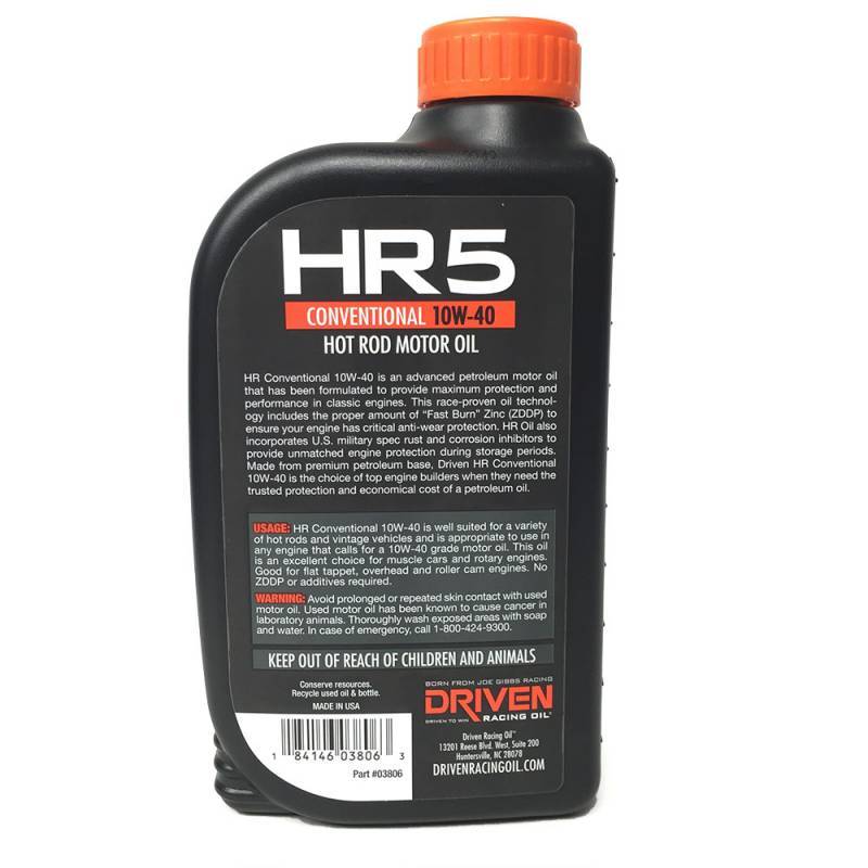 Driven HR6 10w40 VS Royal Purple HPS 5w30 : r/EngineBuilding