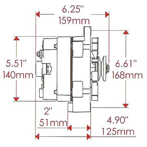 Powermaster GM 12SI 140 amp 1 wire Polished Alternator POW-67293