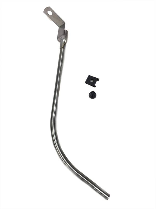 Butler Performance - Pontiac Upper Dipstick Tube with Bracket for A/C, Stainless, 1970-79, AAU-N306DB