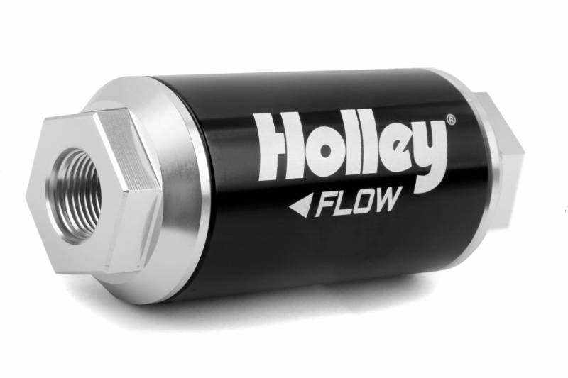 Holley - Holley 175 GPH HP Billet Fuel Filter, 100 Micron, Pre Pump HLY-162-553