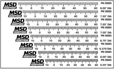 MSD Performance - MSD Timing Tapes, 5.25 to 8 in. Dia. MSD-8985
