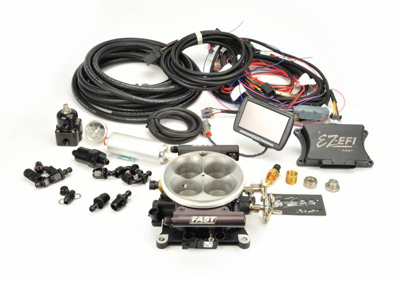 F.A.S.T. - FAST EZ-Fuel EFI Injection System w/Complete In-line Fuel System (EZ-EFI 1.0), w/4150 Black Anodized TB, w/Touchscreen FAS-30227-06KIT