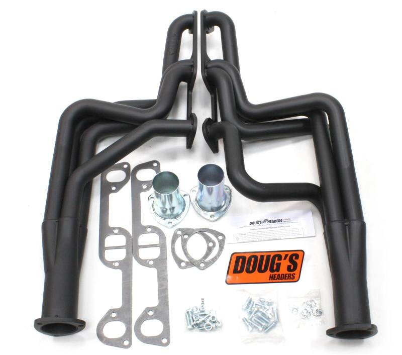 Doug's Headers - Doug's Headers 1 3/4" 4-Tube Full Length D-Port Headers Pontiac GTO/Lemans/Tempest  (A-body) 326-455 64-67 Black
