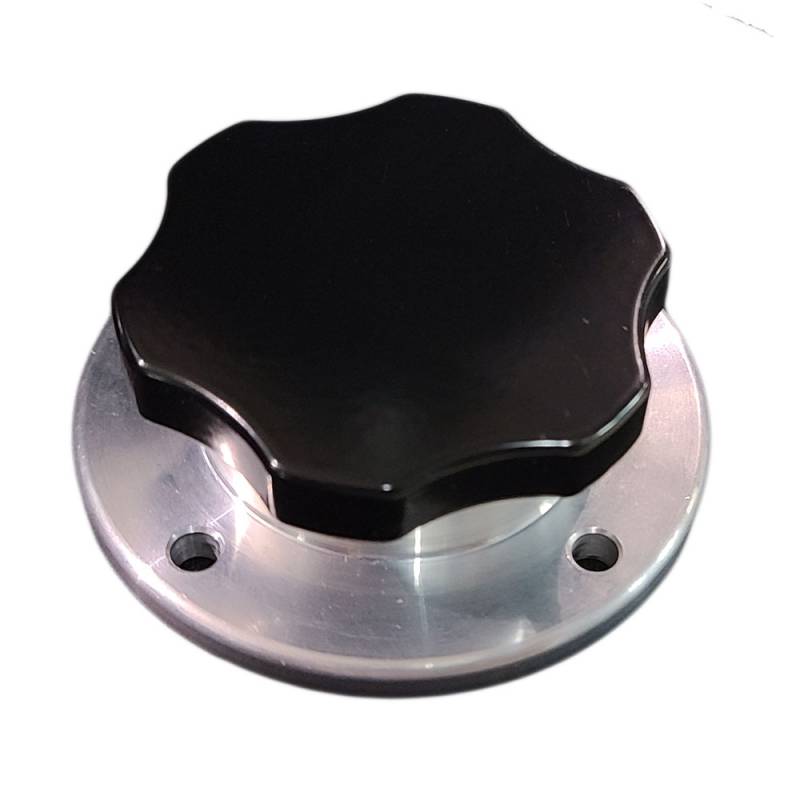 Butler Performance - Butler CNC 1-5/8 in. Fill Cap with Aluminum Bolt-on Bung, Black Powder Coated