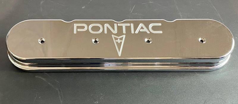 Butler Performance - Butler Performance "Pontiac" CNC Engraved Late Model Pontiac/LS Aluminum Valve Covers, Polished (Set) BPI-LS-VC01-CHR