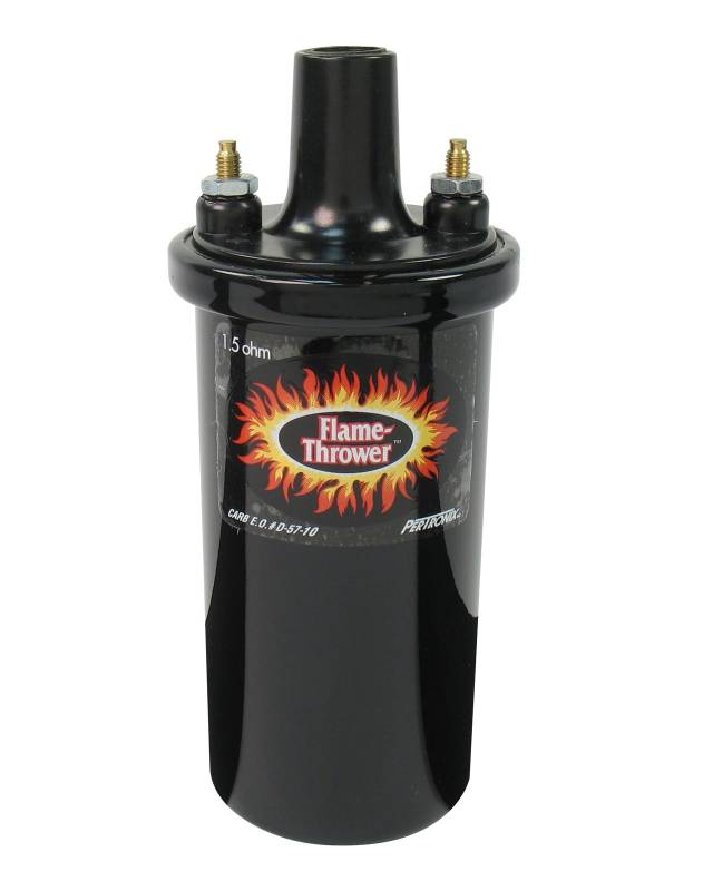Pertronix - Pertronix Flame Thrower Ignition Coil Canister Style,Oil Filled, Black, 40,000 V, 1.5 ohm