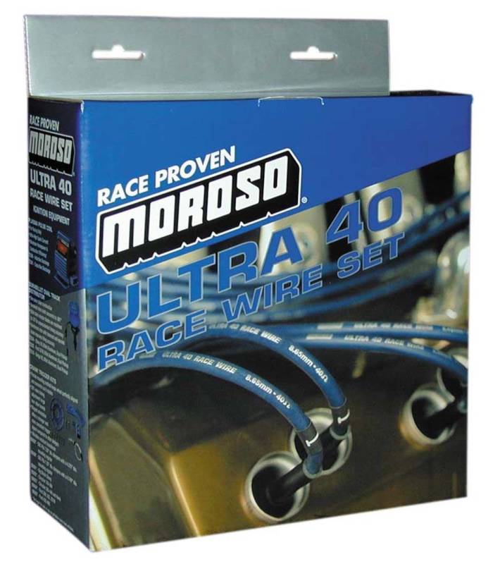 Moroso Ultra 40 Universal Wire Set, Black Wire, 135 Deg. Boots