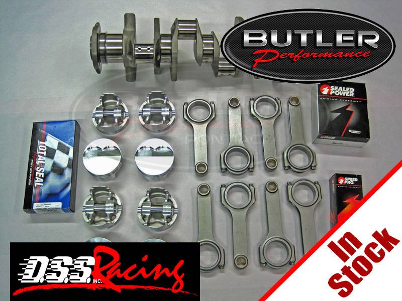 Butler Performance - Butler/DSS 467ci (4.181") Balanced Rotating Assembly Stroker Kit, -8cc Flat Top for 400 Block, 4.250" str.