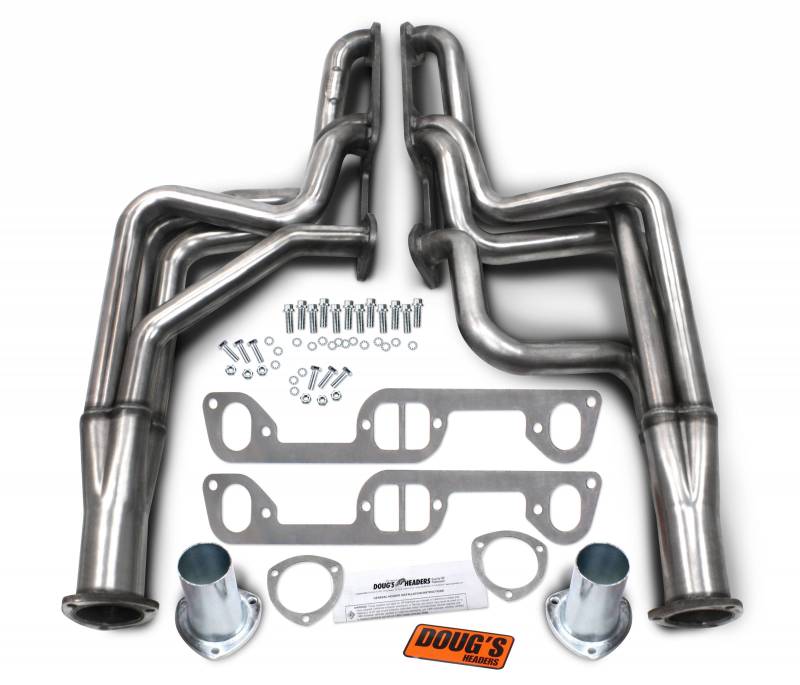 Doug's Headers - Pontiac Stainless Steel 1964-1967 GTO, Lemans, Tempest D-Port Headers 389-455 1 3/4" Pipe 3" Collector