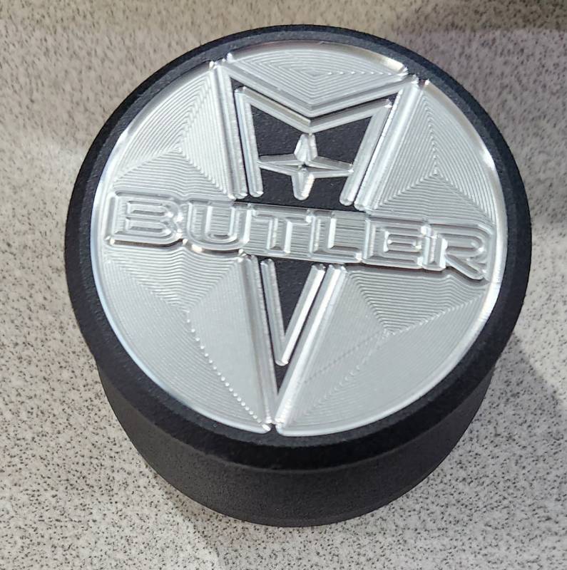Butler Performance - Butler 3D Raised Logo Custom CNC Black Aluminum Push-In Breather