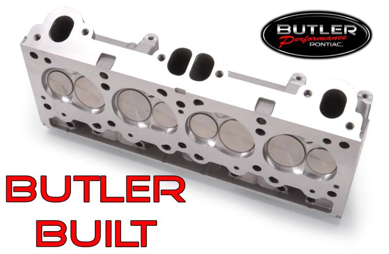 Butler Performance - Butler D-Port, 65cc, Hyd. Flat Tappet Aluminum Cylinder Heads w/ Edelbrock Castings, Made in the USA Set/2