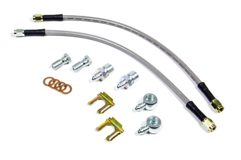 Wilwood Brakes - Willwood Pontiac Brake Hose Upgrade KIt, D52, Stainless Braided