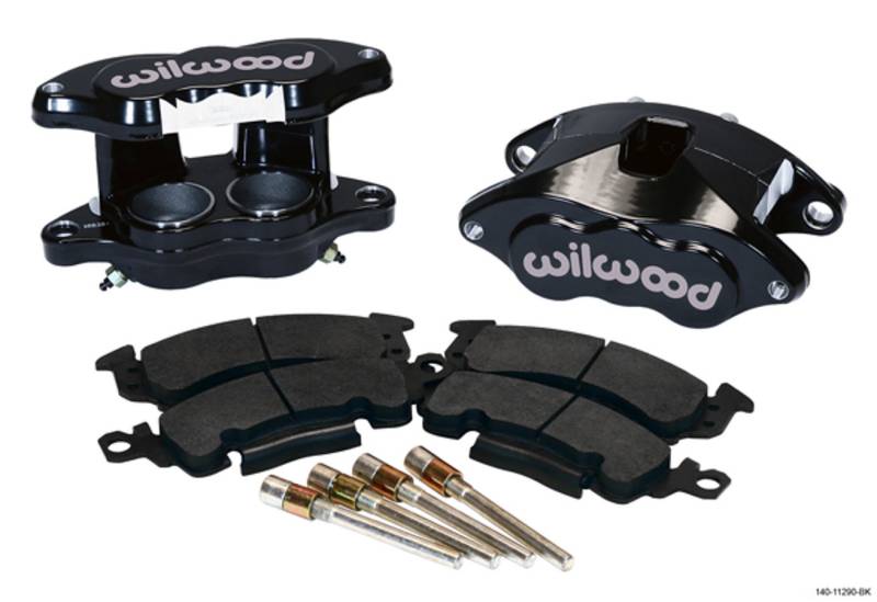 Wilwood Brakes - Willwood Pontiac Brake Caliper Upgrade Kit, D52, 2 Piston, Forged Aluminum, Black Powder Coat, w/Pads Set/2