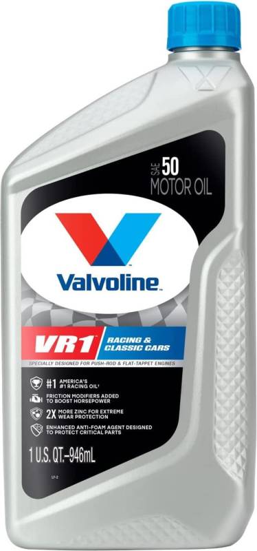 Valvoline - Valvoline VR1 Racing Oil- SAE50, High Zinc, QT, VAL-VV2351