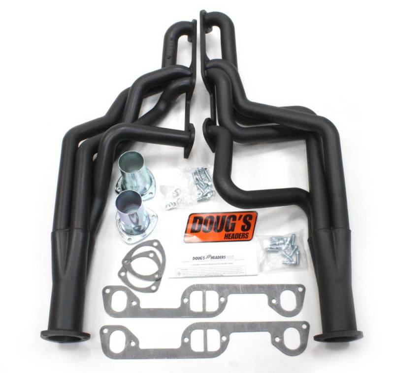 Doug's Headers - Doug's Headers 1 3/4" 4-Tube Full Length D-Port Headers Pontiac Catalina 326-455 65-68 Black