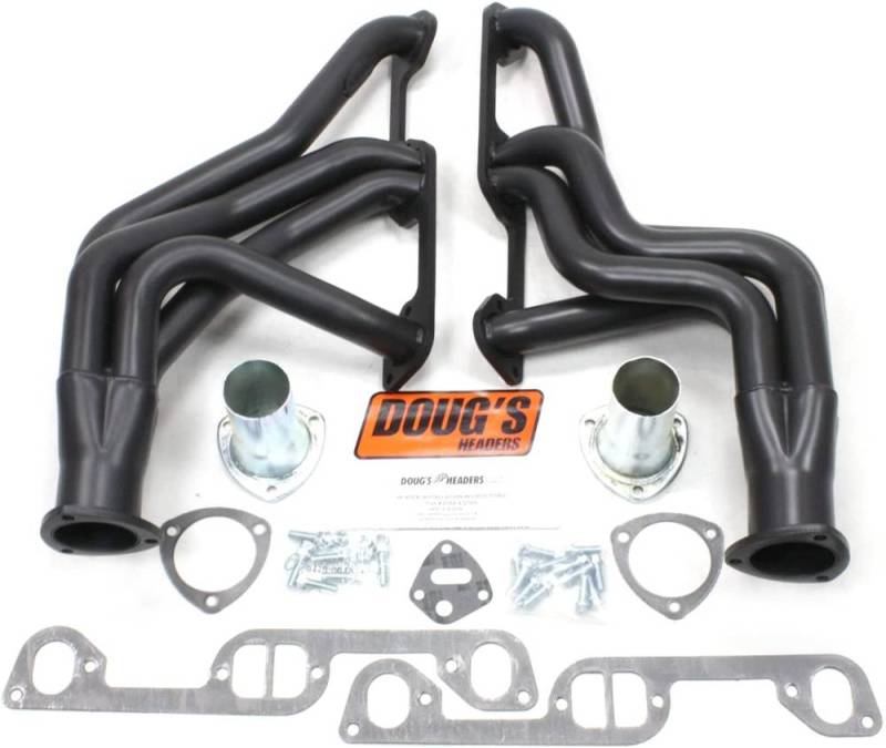 Doug's Headers - Doug's Headers 1 3/4" 4-Tube Full Length D-Port Headers Pontiac Firebird 326-455 67-69 Black