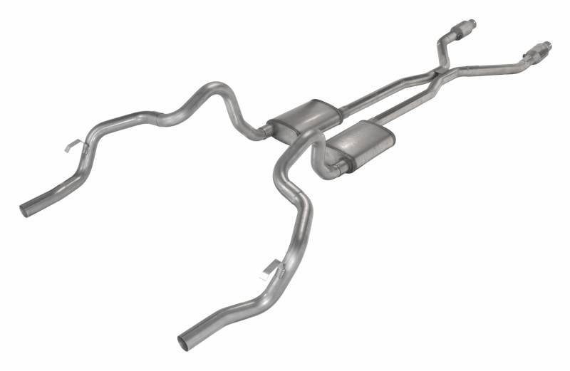 Pypes Exhaust - 1975-1981 F/X-Body 2.5 Inch Crossmember Back Exhaust System With H-Bomb H-Pipe Includes Catalytic Converters 409 Stainless