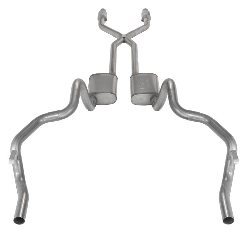 Pypes Exhaust - 1975-1981 F/X-Body 2.5 Inch Crossmember Back Exhaust System With X-Pipe Includes Catalytic Converters 409 Stainless