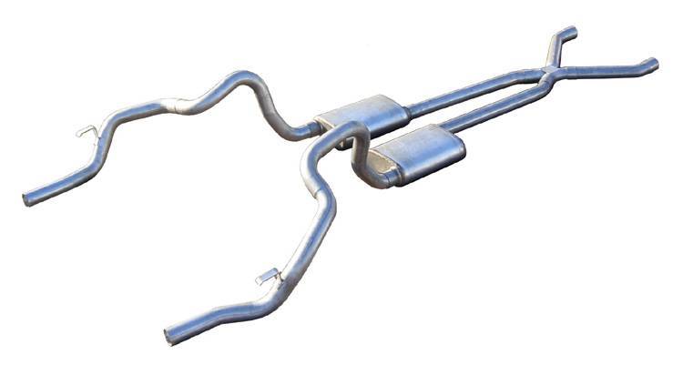 Pypes Exhaust - 1970-1974 F/X-Body 2.5/3.0 Inch Crossmember Back Exhaust System With X-Pipe 409 Stainless