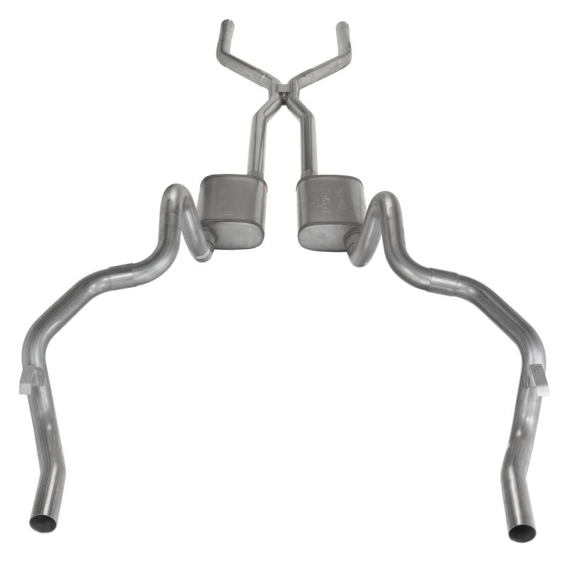 Pypes Exhaust - 1970-1974 F/X-Body 2.5 Inch Crossmember Back Exhaust System With H-Bomb H-Pipe 409 Stainless