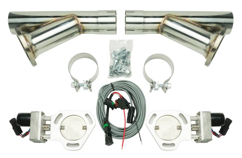 Pypes Exhaust - Pypes 2.5/3.0" Dual Exhaust Electric Cutouts Kit