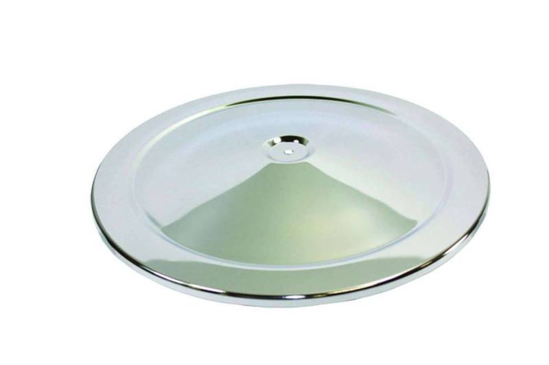 Butler Performance - Air Cleaner Lid, Muscle Car Style, 14 in Round, Steel, Chrome, Each