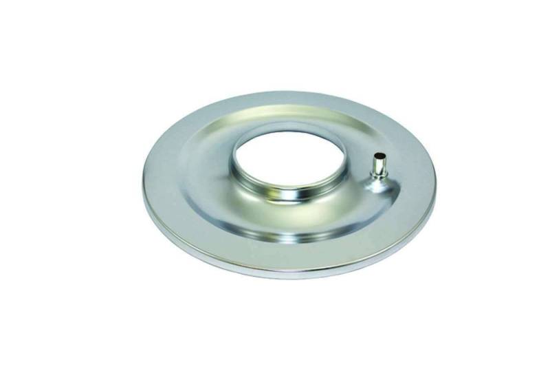 Butler Performance - Air Cleaner Base, 14 in Round, 5-1/8 in Carb Flange, Flat Base, Steel, Chrome, Each