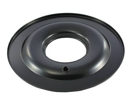 Butler Performance - Air Cleaner Base, 14 in Round, 5-1/8 in Carb Flange, Flat Base, Steel, Black, Each
