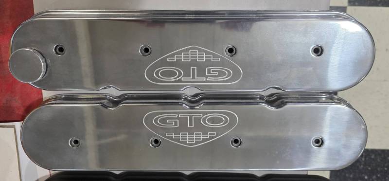 Butler Performance - LS GTO Log CNC Engraved Late Model Pontiac/LS Aluminum Valve Covers (Set) Polished