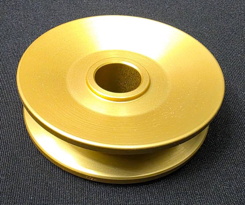 Ram Air Restorations - Pontiac Single Groove Alternator Pulley- Gold Finish