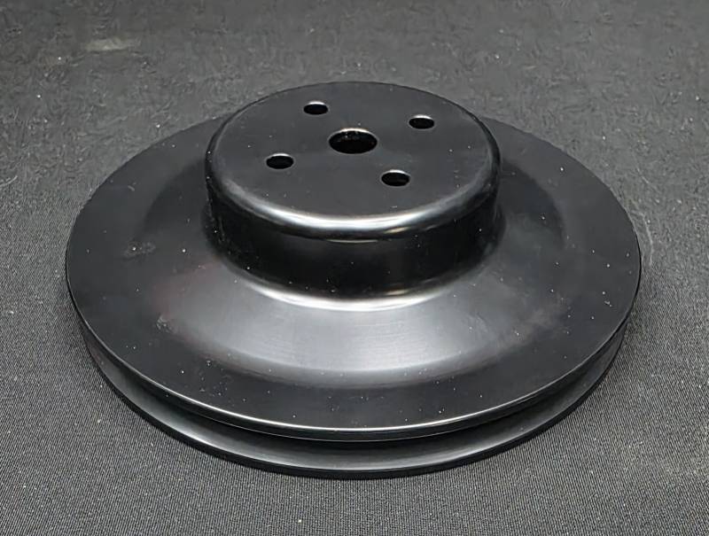 Ram Air Restorations - Pontiac Single Groove Water Pump Pulley-1964-1967, Black
