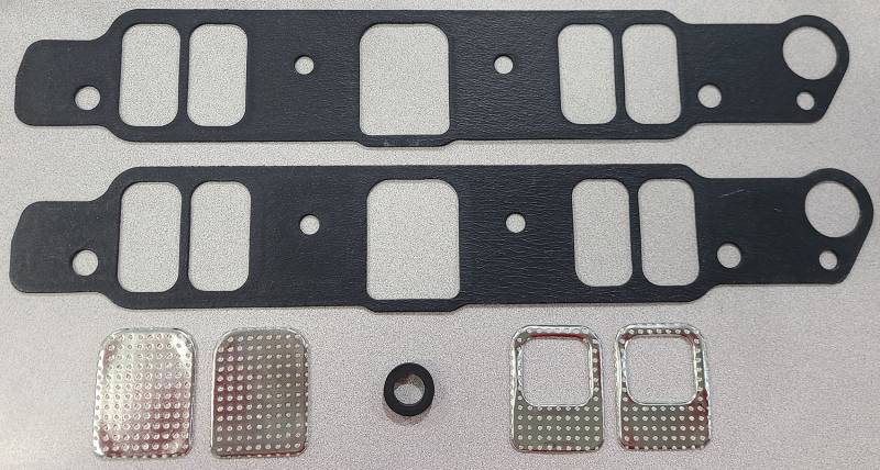 Best Gasket - Pontiac Intake Gasket / Includes Metal Reinforced Heat X-Over Block Off Plates  (Set)