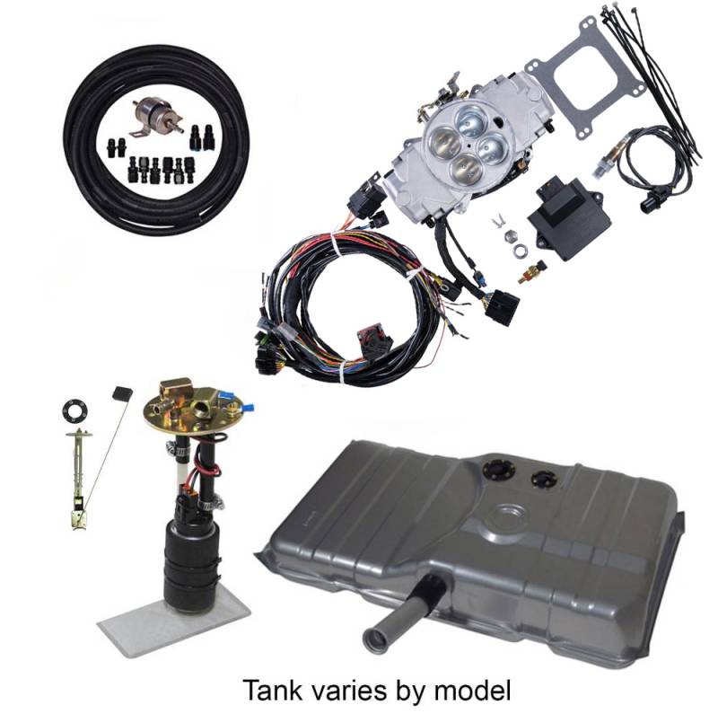 Butler Performance - Butler Performance Complete EFI Solution Kit w/ Edelbrock Ez-Street, EFI Ready Fuel Tank w/Complete In-Tank Fuel System