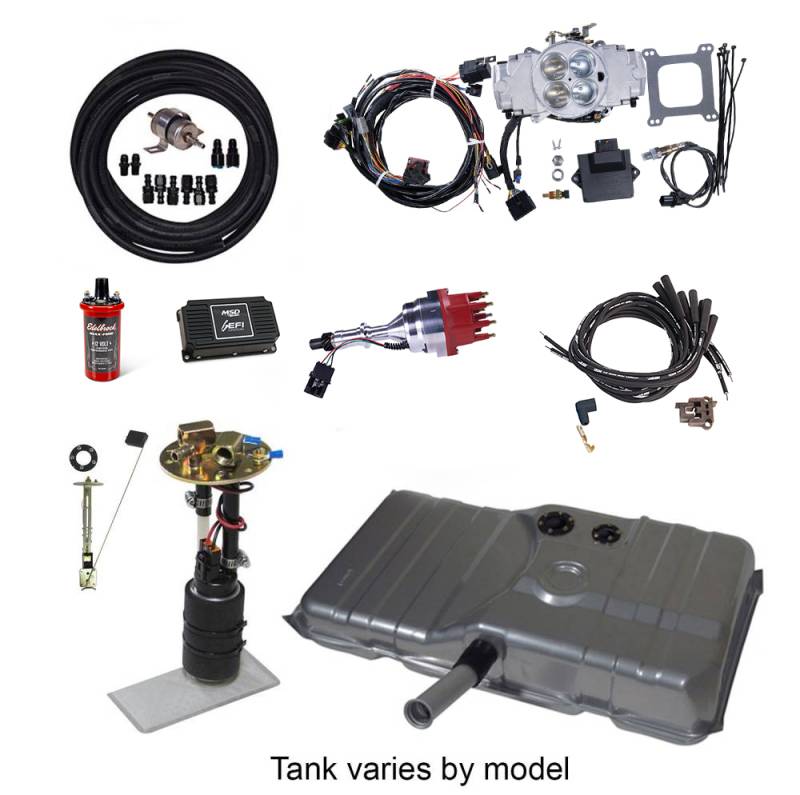 Butler Performance - Butler Performance Complete EFI Solution w/Ignition Kit w/ Edelbrock Ez-Street, EFI Ready Fuel Tank w/Complete In-Tank Fuel System