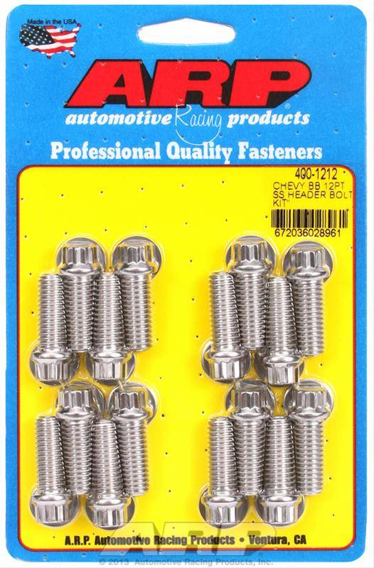 ARP - ARP Stainless Steel Header Bolts, 12pt 3/8-16x1"