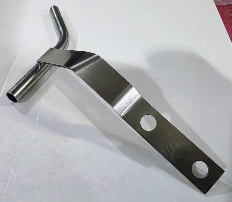 Butler Performance - Pontiac 1966-79 Lower Stainless Dipstick Tube w/Bracket for Use with No Windage Tray
