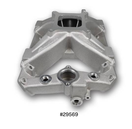 Edelbrock - Edelbrock® Pontiac Victor Jr. Intake Manifold, Carbureted or Throttle Body EFI