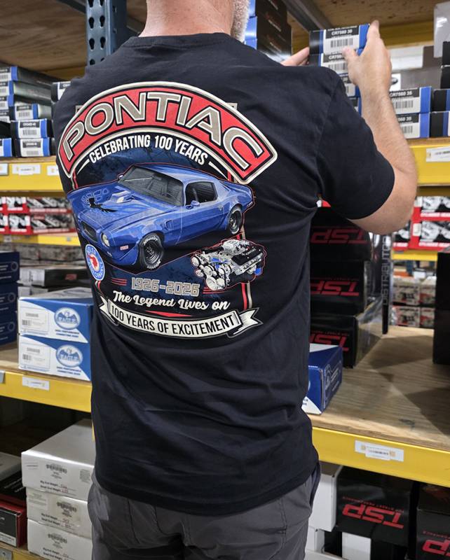Butler Performance - Pontiac 100th Anniversary T-Shirt, Black, Medium-3XL
