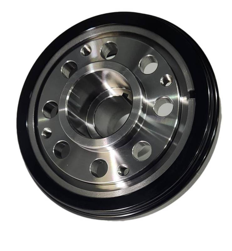 Romac - Romac Pontiac 1968-79 4 Bolt (Steel / Aluminum) Balancer / SFI Approved w/ Timing Marks- Black Anodized ROM-A0356SA-2