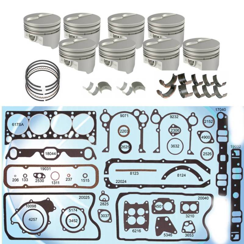 Butler Performance - Butler Pontiac 389 Rebuild Kit, Forged Pistons