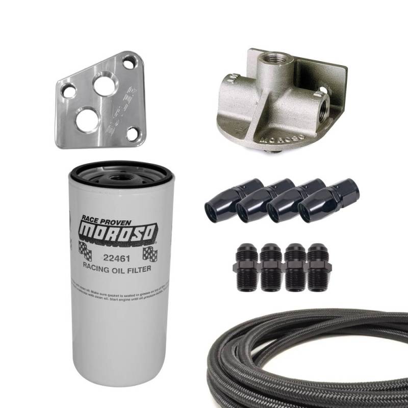 Butler Performance - Pontiac Billet Bolt On Remote Oil Filter Bypass Kit BPI-1011-KIT