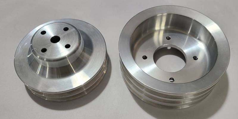 Butler Performance - 1968-70 3 Groove Crank and Water Pump Pulley Kit, also for 64-68 8 Bolt to 11 bolt Conversions, AC Applications, Billet Finish