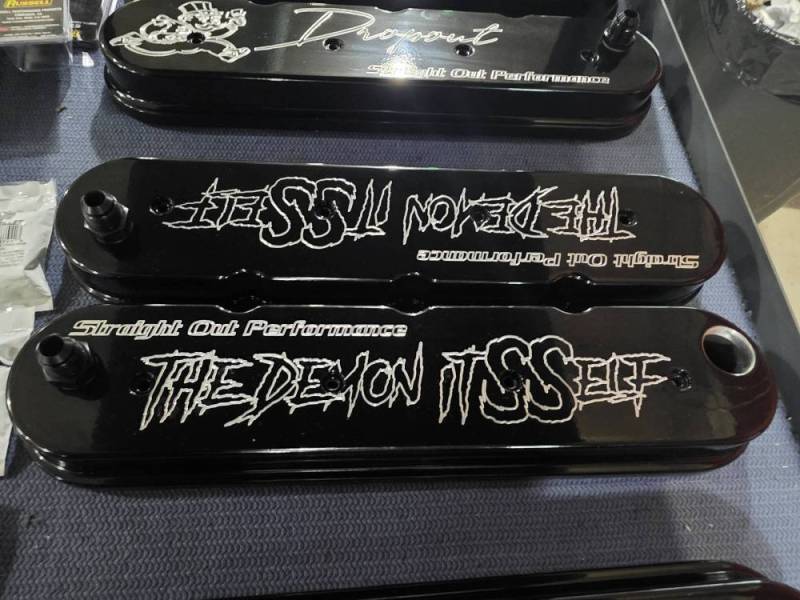 Butler Performance - Butler Performance CUSTOM LOGO CNC Engraved Late Model Pontiac/LS Aluminum Valve Covers (Set)