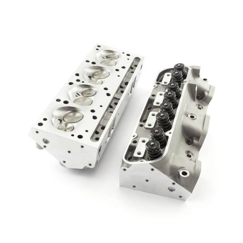 Speedmaster - Speedmaster Pontiac Round Port 72cc Ram Air Aluminum Complete Cylinder Heads, Hyd Roller Set/2