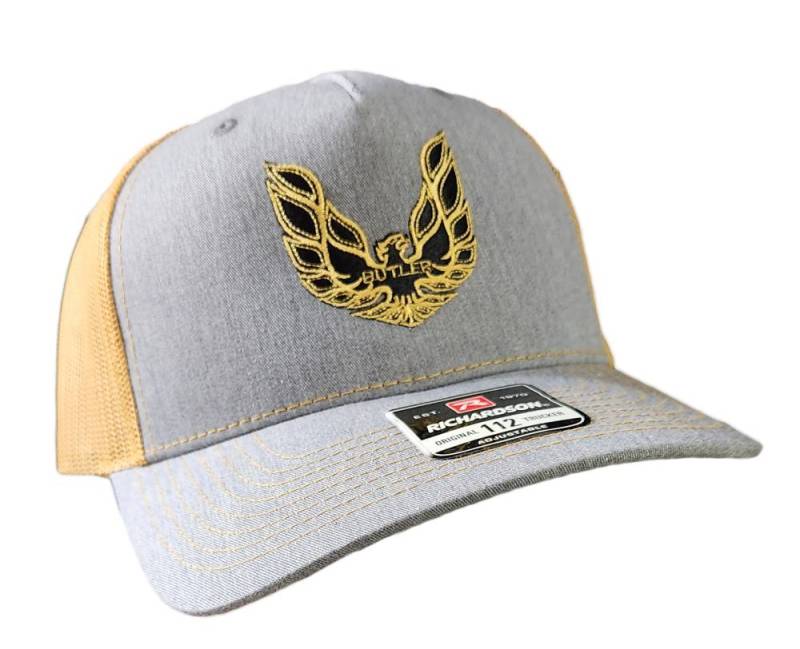 Butler Performance - Butler Performance Trans Am 5 Panel Hat, Grey/Gold, Adjustable