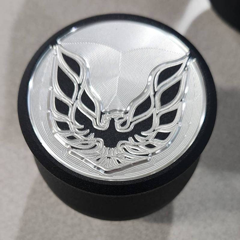 Butler Performance - Trans Am 3D Raised Logo Custom CNC Black Aluminum Push-In Breather
